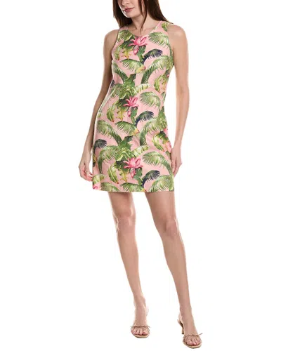 Tommy Bahama Palm A Dora Frond Royal Linen-blend Dress In Red