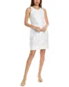 Tommy Bahama Mini Cabana Stripe Linen Shift Dress In White