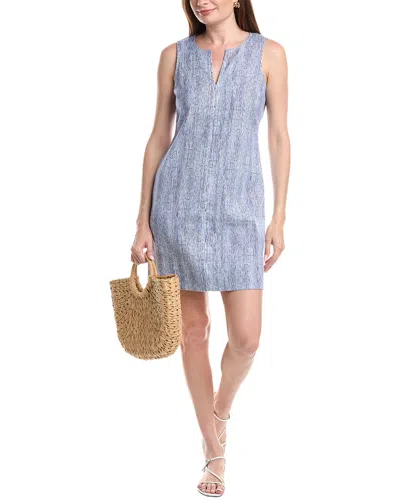 Tommy Bahama Palm A Dora Shimmer Bay Linen-blend Dress In Blue