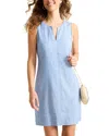 Tommy Bahama Palm-a-dora Split Neck Bay Shift Dress In Buccaneer Blue