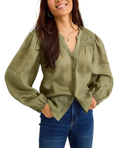 Tommy Bahama Palm Breeze Pintuck Blouse In Brown