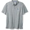Tommy Bahama Palm Coast Isles Islandzone® Jacquard Performance Polo In Silver