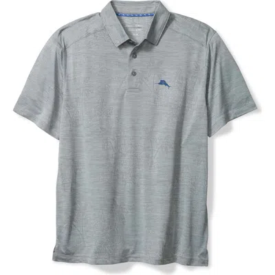 Tommy Bahama Palm Coast Isles Islandzone® Jacquard Performance Polo In Silver