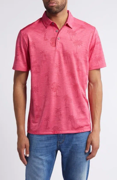 Tommy Bahama Palm Coast Palmera Islandzone® Recycled Polyester Polo In Fuschia Rose