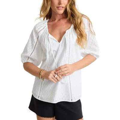 Tommy Bahama Palm Cove Cotton Puff Sleeve Top