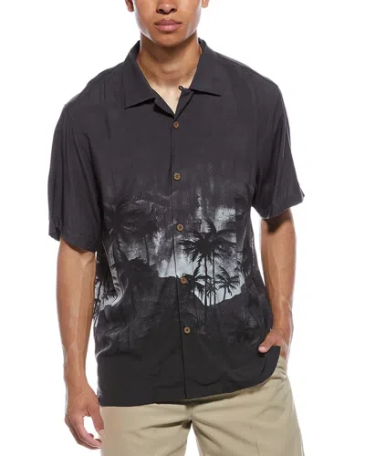 Tommy Bahama Palm Flurry Camp Shirt In Black