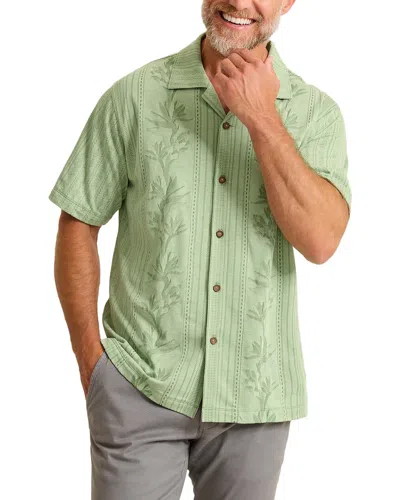 Tommy Bahama Palm Fresco Border Silk Camp Shirt In Green