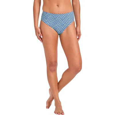 Tommy Bahama Palm Modern Mosaic Print Bikini Bottoms In Blue