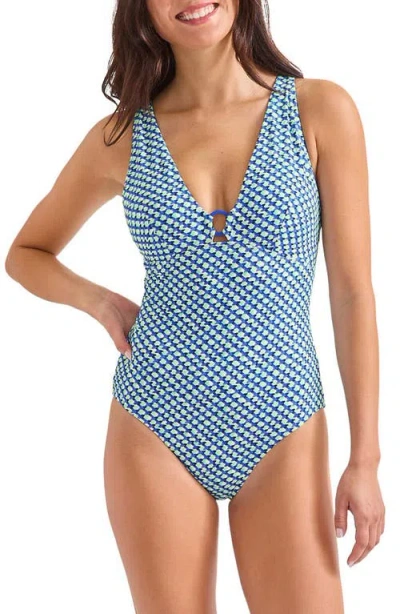 Tommy Bahama Palm Modern Mosaic Ring One-piece Swimsuit