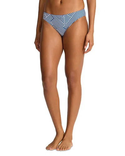 Tommy Bahama Palm Modern Stripe Hipster Bikini Bottom In Blue