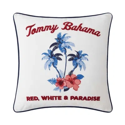 Tommy Bahama Palm Paradise Cotton Blue Throw Pillow