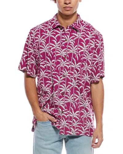 Tommy Bahama Palm Party Silk-blend Shirt In Pink