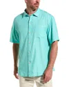 Tommy Bahama Paradise Breezer Short Sleeve Linen Button-up Shirt In Blue