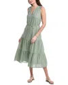 Tommy Bahama Palm Shores Linen-blend Sundress In Green
