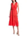 Tommy Bahama Palm Shores Linen-blend Sundress In Orange