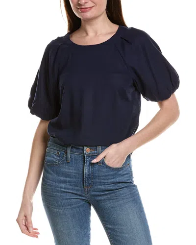 Tommy Bahama Palm Shores Linen-blend Blouse In Blue