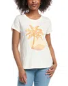 Tommy Bahama Palm Sunset Embroidered T-shirt In White