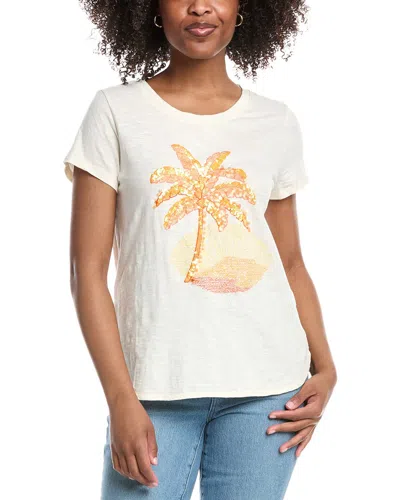 Tommy Bahama Palm Sunset Embroidered T-shirt In White