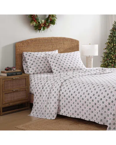 TOMMY BAHAMA TOMMY BAHAMA PALM TREE TRELLIS 100% COTTON PERCALE SHEET SET