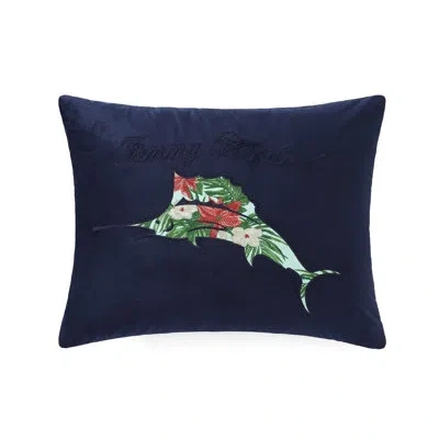 Tommy Bahama Palm Tree Trellis Throw Pillow In Blue