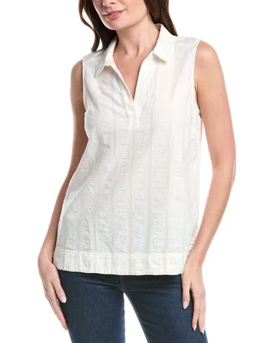 Tommy Bahama Palm View Linen-blend Popover Top In White