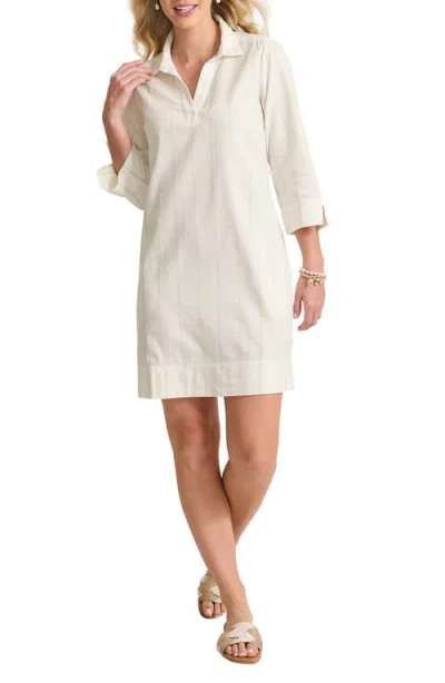 Tommy Bahama Palm View Tie Waist Linen Dress In Off White