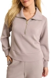 Tommy Bahama Palm Voyage Half Zip Pullover In Grey Jasper