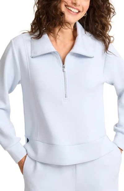 Tommy Bahama Palm Voyage Half Zip Pullover In Opal Surf