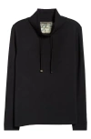 Tommy Bahama Palm Voyage Mock Neck Sweatshirt In Black
