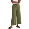 Tommy Bahama Palm Voyage Wide Leg Pants In Beetle Green