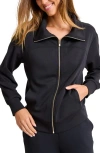 Tommy Bahama Palm Voyage Zip-up Sweatshirt Jacket In Black