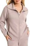 Tommy Bahama Palm Voyage Zip-up Sweatshirt Jacket In Grey Jasper