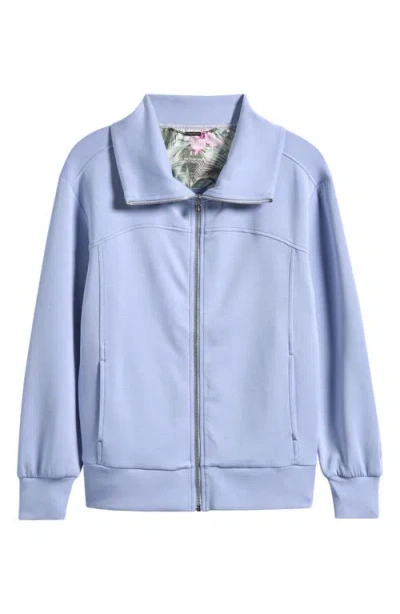 Tommy Bahama Palm Voyage Zip-up Sweatshirt Jacket In Purple