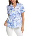 Tommy Bahama Palma Paradise Linen Camp Shirt In Blue