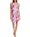 Tommy Bahama Palmadora Peninsula Palm Linen-blend Shift Dress In Blue
