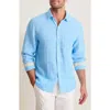 Tommy Bahama Paradise Breezer Linen Button-up Shirt In Glass Bead Blue