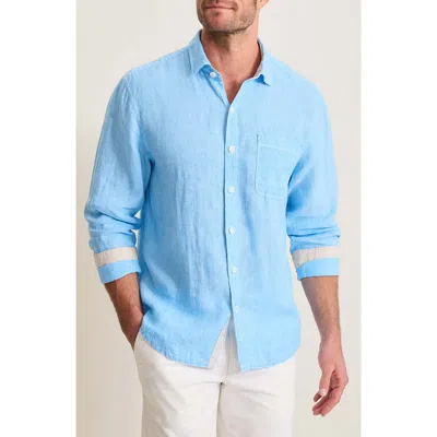 Tommy Bahama Paradise Breezer Linen Button-up Shirt In Glass Bead Blue