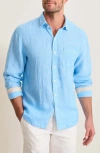 Tommy Bahama Paradise Breezer Linen Shirt In Blue