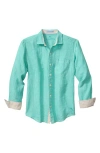 Tommy Bahama Paradise Breezer Linen Shirt In Kohala Teal