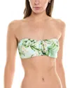 Tommy Bahama Paradise Fronds Bandeau Bikini Top In Green