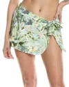 Tommy Bahama Paradise Fronds Skirted Hipster Bikini Bottom In Green