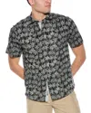 Tommy Bahama Paradise Palms Silk-blend Camp Shirt In Grey