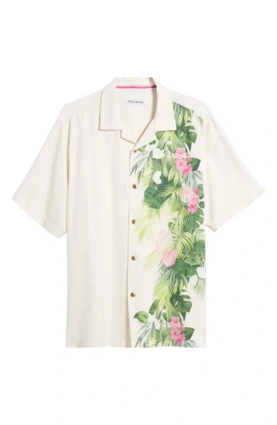 Tommy Bahama Paradise Vines Short Sleeve Silk Button-up Shirt In Continental
