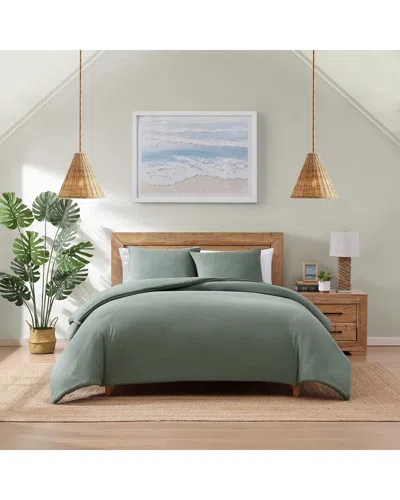 Tommy Bahama Paradisio Cotton Gauze Comforter Set In Green