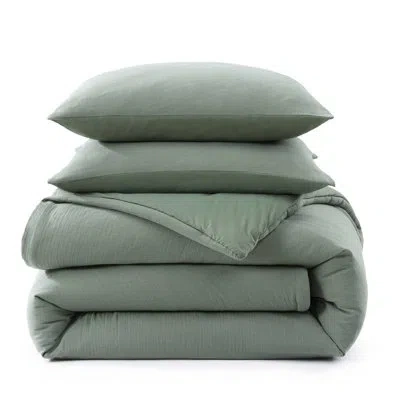 Tommy Bahama Paradisio Cotton Green Comforter Set In Green;red
