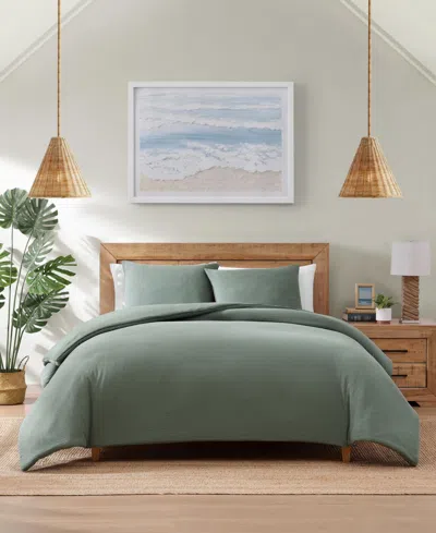 Tommy Bahama Paradisio Gauze Yarn Dyed 3-pc. Comforter Set, King In Green