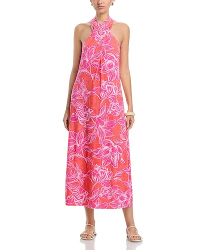 Tommy Bahama Paradiso Petals Dress In Dark Coral