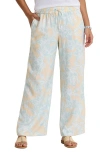 Tommy Bahama Paradiso Petals Linen Easy Pants In White Rock