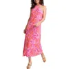 Tommy Bahama Paradiso Petals Sleeveless Maxi Dress In Dark Coral