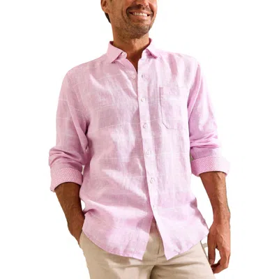 Tommy Bahama Paradiso Plaid Button-up Shirt In Pink Corsage